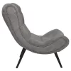Armchair BRYM C9605.11 Grey Boucle Fabric with Black Wooden Legs 97x80x100H cm