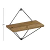 WALL SHELVES 2PCS SET ZANNARD  BLACK METAL-MELAMINE IN NATURAL 30x14x30Hcm. WALL SHELVES 2PCS SET ZANNARD  BLACK METAL-MELAMINE IN NATURAL 30x14x30Hcm.