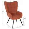 Armchair CRAWLEY C8918.22 Orange Boucle Fabric with Footstool 70x74x105Hcm Armchair CRAWLEY C8918.22 Orange Boucle Fabric with Footstool 70x74x105Hcm