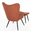Armchair CRAWLEY C8918.22 Orange Boucle Fabric with Footstool 70x74x105Hcm Armchair CRAWLEY C8918.22 Orange Boucle Fabric with Footstool 70x74x105Hcm