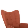 Armchair CRAWLEY C8918.22 Orange Boucle Fabric with Footstool 70x74x105Hcm Armchair CRAWLEY C8918.22 Orange Boucle Fabric with Footstool 70x74x105Hcm