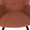 Armchair CRAWLEY C8918.22 Orange Boucle Fabric with Footstool 70x74x105Hcm Armchair CRAWLEY C8918.22 Orange Boucle Fabric with Footstool 70x74x105Hcm