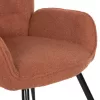 Armchair CRAWLEY C8918.22 Orange Boucle Fabric with Footstool 70x74x105Hcm Armchair CRAWLEY C8918.22 Orange Boucle Fabric with Footstool 70x74x105Hcm