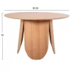 DINING ROUND TABLE DENTY  MDF WITH OAK VENEER-OAK COLOR Φ120x75Hcm.