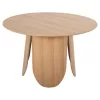 DINING ROUND TABLE DENTY  MDF WITH OAK VENEER-OAK COLOR Φ120x75Hcm.