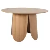 DINING ROUND TABLE DENTY  MDF WITH OAK VENEER-OAK COLOR Φ120x75Hcm.