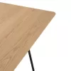 DINING TABLE SQUARE TRENK MDF WITH OAK VENEER IN NATURAL-BLACK METAL LEGS 120x120x75Hcm. DINING TABLE SQUARE TRENK MDF WITH OAK VENEER IN NATURAL-BLACK METAL LEGS 120x120x75Hcm.