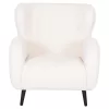 Armchair - Bergerac KRYLY C9593.06 Ecru Boucle Fabric with Black Wooden Legs 83x87x89Hcm Armchair - Bergerac KRYLY C9593.06 Ecru Boucle Fabric with Black Wooden Legs 83x87x89Hcm