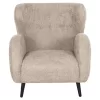 Armchair - Bergerac KRYLY C9593.07 Beige Boucle Fabric with Black Wooden Legs 83x87x89Hcm Armchair - Bergerac KRYLY C9593.07 Beige Boucle Fabric with Black Wooden Legs 83x87x89Hcm