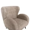 Armchair - Bergerac KRYLY C9593.07 Beige Boucle Fabric with Black Wooden Legs 83x87x89Hcm Armchair - Bergerac KRYLY C9593.07 Beige Boucle Fabric with Black Wooden Legs 83x87x89Hcm