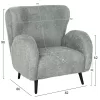 Armchair - Bergerac KRYLY C9593.05 Light Green Boucle Fabric with Black Wooden Legs 83x87x89Hcm Armchair - Bergerac KRYLY C9593.05 Light Green Boucle Fabric with Black Wooden Legs 83x87x89Hcm