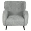 Armchair - Bergerac KRYLY C9593.05 Light Green Boucle Fabric with Black Wooden Legs 83x87x89Hcm Armchair - Bergerac KRYLY C9593.05 Light Green Boucle Fabric with Black Wooden Legs 83x87x89Hcm