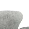Armchair - Bergerac KRYLY C9593.05 Light Green Boucle Fabric with Black Wooden Legs 83x87x89Hcm Armchair - Bergerac KRYLY C9593.05 Light Green Boucle Fabric with Black Wooden Legs 83x87x89Hcm