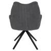 Armchair SHAI Grey fabric and Black Metal base 61x63x93Hcm. Armchair SHAI Grey fabric and Black Metal base 61x63x93Hcm.