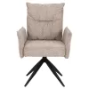 Armchair ZORIN C9846.07 Dark Beige with Black Metal Legs 64x66x94,5Hcm Armchair ZORIN C9846.07 Dark Beige with Black Metal Legs 64x66x94,5Hcm