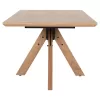 DINING TABLE PAOLO  MDF WITH MANCHURIAN WOOD VENEER-SOLID RUBBERWOOD LEGS-OAK COLOR 180x90x75Hcm.