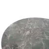 ΤΡΑΠΕΖΙ ΣΤΡΟΓΓΥΛΟ ZOD  ΓΚΡΙ ΜΑΡΜΑΡΟ ΚΕΡΑΜΙΚΟ TOP-ΜΑΥΡΑ ΜΕΤΑΛ.ΠΟΔΙΑ Φ135x74Υεκ