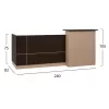 Γραφείο υποδοχής Dalton Wenge Μπεζ 240x82x105 εκ. Γραφείο υποδοχής Dalton Wenge Μπεζ 240x82x105 εκ.