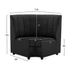 Corner Unit for Sofa Landon  Pu Black 118x66x93cm Corner Unit for Sofa Landon  Pu Black 118x66x93cm