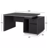 Professional Office with Right Cabinet Rosewood 180x80x76H cm