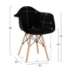 Armchair with wooden legs & velvet black Mirto  62x62x80 cm. Armchair with wooden legs & velvet black Mirto  62x62x80 cm.