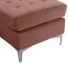 Corner sofa SANTINO Reversible Velvet Fabric Dusty Pink 192x128x82cm Corner sofa SANTINO Reversible Velvet Fabric Dusty Pink 192x128x82cm