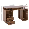 MELAMINE OFFICE DESK STATUS  WALNUT 120Χ55Χ76 cm. MELAMINE OFFICE DESK STATUS  WALNUT 120Χ55Χ76 cm.