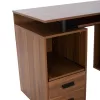 MELAMINE OFFICE DESK STATUS  WALNUT 120Χ55Χ76 cm. MELAMINE OFFICE DESK STATUS  WALNUT 120Χ55Χ76 cm.
