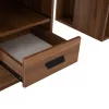 MELAMINE OFFICE DESK STATUS  WALNUT 120Χ55Χ76 cm. MELAMINE OFFICE DESK STATUS  WALNUT 120Χ55Χ76 cm.