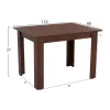 Dining Table KELVIN Walnut 110x80x77H cm. Dining Table KELVIN Walnut 110x80x77H cm.