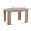 Table KELVIN Sonama Oak 140x80x77H cm.