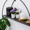 WALL SHELF MADE OF FIR WOOD AND BLACK METAL  60x15x30Y cm. WALL SHELF MADE OF FIR WOOD AND BLACK METAL  60x15x30Y cm.