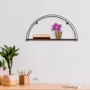 WALL SHELF MADE OF FIR WOOD AND BLACK METAL  60x15x30Y cm. WALL SHELF MADE OF FIR WOOD AND BLACK METAL  60x15x30Y cm.