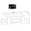 TV cabinet AGNETA Melamine in White - Walnut 120x29.5x40cm TV cabinet AGNETA Melamine in White - Walnut 120x29.5x40cm