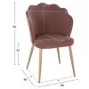 Chair AVIE Rotten Apple Velvet with Metal Gold frame 48x48x85cm. Chair AVIE Rotten Apple Velvet with Metal Gold frame 48x48x85cm.