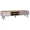 Έπιπλο τηλεόρασης HATTIE C8756 Sonoma - Πολύχρωμο 150x40x40Yεκ. Έπιπλο τηλεόρασης HATTIE C8756 Sonoma - Πολύχρωμο 150x40x40Yεκ.