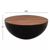 Coffee table Bowl C8717.01 Round Black with Acacia Wood Φ90x40Hcm Coffee table Bowl C8717.01 Round Black with Acacia Wood Φ90x40Hcm
