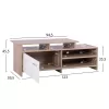 TV cabinet SCOTT Melamine Sonoma - White 123x39.5x45.5cm
