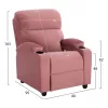 Armchair C0122.12 Dusty Pink Velvet with Relax Mechanism 80x95x103 cm