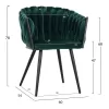 Chair-Armchair LUANDA Velvet Green with Metal legs 60x54x78εκ. Chair-Armchair LUANDA Velvet Green with Metal legs 60x54x78εκ.