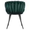 Chair-Armchair LUANDA Velvet Green with Metal legs 60x54x78εκ. Chair-Armchair LUANDA Velvet Green with Metal legs 60x54x78εκ.