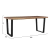 DINING TABLE ASTORIA MDF TOP WITH OAK WOOD VENEER METAL LEGS RUSTIC STYLE 180X90X75H DINING TABLE ASTORIA MDF TOP WITH OAK WOOD VENEER METAL LEGS RUSTIC STYLE 180X90X75H