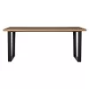 DINING TABLE ASTORIA MDF TOP WITH OAK WOOD VENEER METAL LEGS RUSTIC STYLE 180X90X75H DINING TABLE ASTORIA MDF TOP WITH OAK WOOD VENEER METAL LEGS RUSTIC STYLE 180X90X75H