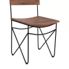 Chair C8180.11 Solid Acacia Wood and Metal Natural 46x51x84Υεκ. Chair C8180.11 Solid Acacia Wood and Metal Natural 46x51x84Υεκ.
