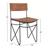 Chair C8180.11 Solid Acacia Wood and Metal Natural 46x51x84Υεκ. Chair C8180.11 Solid Acacia Wood and Metal Natural 46x51x84Υεκ.