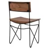 Chair C8180.11 Solid Acacia Wood and Metal Natural 46x51x84Υεκ. Chair C8180.11 Solid Acacia Wood and Metal Natural 46x51x84Υεκ.