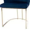 Chair-Armchair SOLANA Blue Velvet with Gold Metal legs 54x63x87Hcm Chair-Armchair SOLANA Blue Velvet with Gold Metal legs 54x63x87Hcm