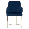 Chair-Armchair SOLANA Blue Velvet with Gold Metal legs 54x63x87Hcm Chair-Armchair SOLANA Blue Velvet with Gold Metal legs 54x63x87Hcm