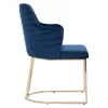 Chair-Armchair SOLANA Blue Velvet with Gold Metal legs 54x63x87Hcm Chair-Armchair SOLANA Blue Velvet with Gold Metal legs 54x63x87Hcm