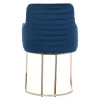 Chair-Armchair SOLANA Blue Velvet with Gold Metal legs 54x63x87Hcm Chair-Armchair SOLANA Blue Velvet with Gold Metal legs 54x63x87Hcm